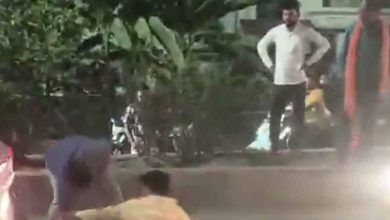 RPF Jawan hit on the ground and kicked off