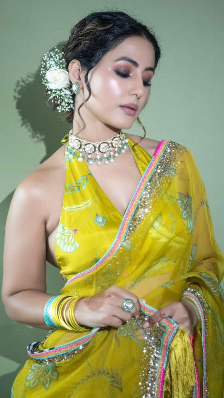 Beautiful will be kept in pack-saree, choose these hairstyles from Hina Khan