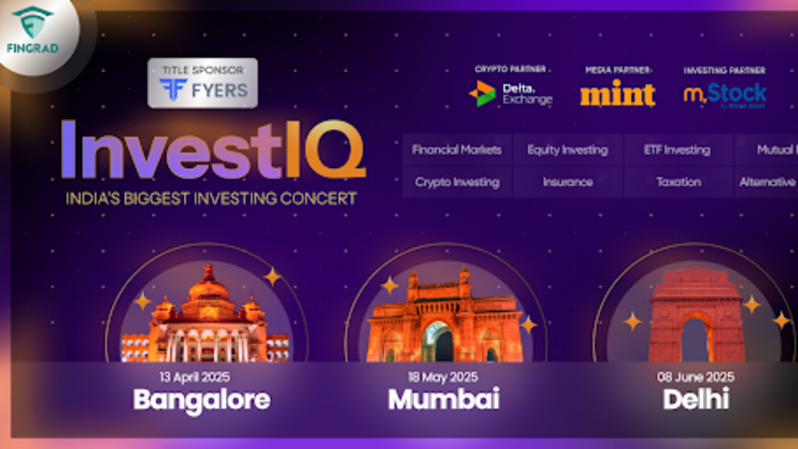Fingrad’s Investiq sets up in three cities for India’s largest investment seminar | Mint