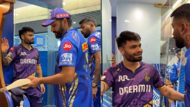 Rinku Singh spotted with Rohit Sharma looking for a bat, is intimidated by Hardik Pandya in MI dressing room