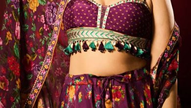 This blouse design of Huma Qureshi will look cool on heavy breasts