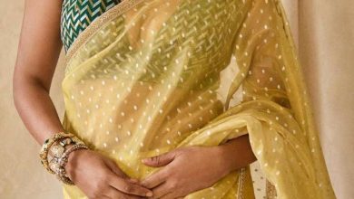 Try young girls, Hebah’s contrast blouse will be modern