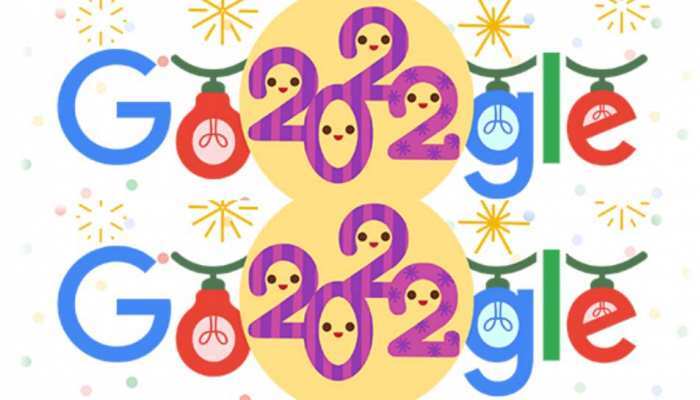 Happy New Year 2023 Google made the last day of 2022, lights and Smiley -Doodle, you can see yourself