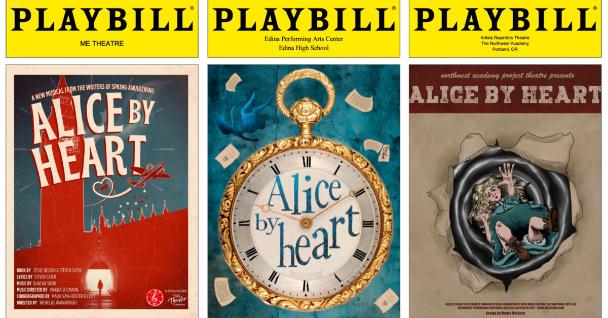 10 Creative Alice by Heart Playbillder Covers from all over the country