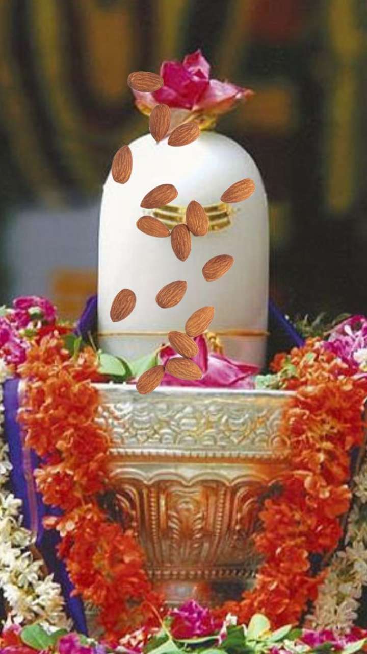 What happens by offering almonds on Shivling?