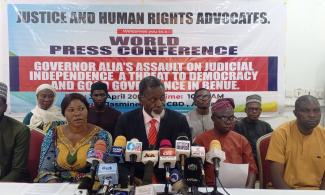 Human Rights -Group hits Benue -Governor Alia about the alleged assault on judiciary, asking for self -control
