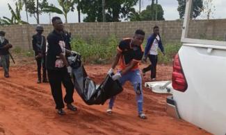 The police remains from the shallow grave in the delta community exhale after suspects confessed to murder