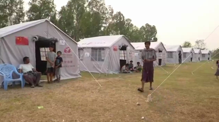 China built temporary rehabilitation sites in Myanmar