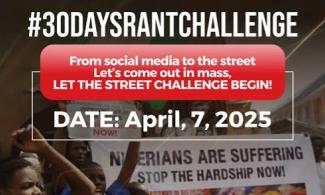 #30daysrantchallenge: YRC asks for nationwide protest against Tinubu Govt, asks NLC, TUC to support mass action