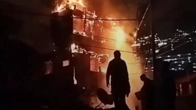 Tension before Ram Navami in Western Bengals, Miscore Poonja Pandals and Sculptures set fire to -Western Basanti Puja Pandal set on fire in Gobardanga before the Ram Navami Police Force which was deployed
