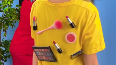 She strapped a bunch of makeup on her back || How to sneak makeup into class #b… – ryan