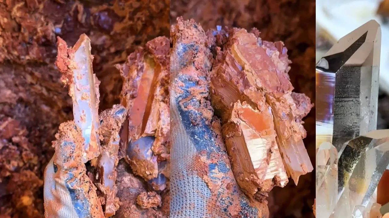During the excavation of the mountain, something suddenly came out, everyone was surprised to see, know what the whole thing is