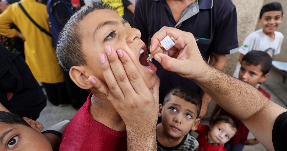 The United Nations starts with a polio vaccination campaign in Gaza