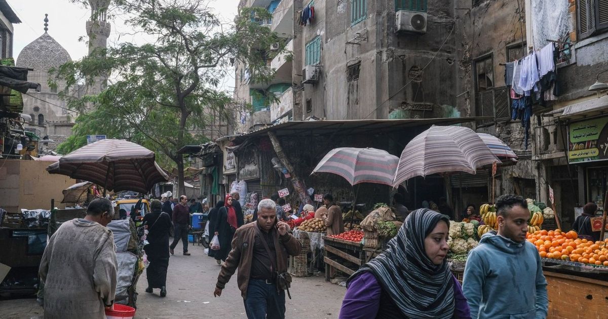 A major slowdown in inflation in the cities of Egypt up to 12.8% in February, affected by the year
