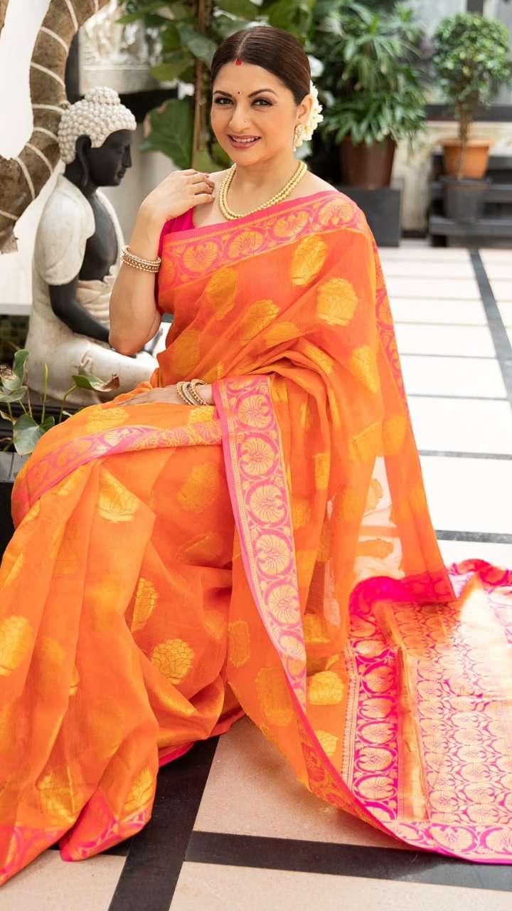 Choose this Saris from Bhagyashree, 35 in 55 will look like