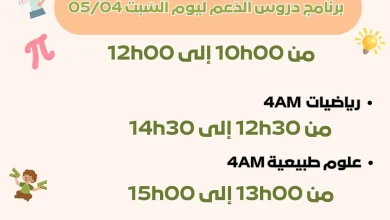 برنامج دروس الدعم ليوم غد السبت 5 افريل بمدرسة تسلا بالرغاية. #bem2024yes_we_… – ryan