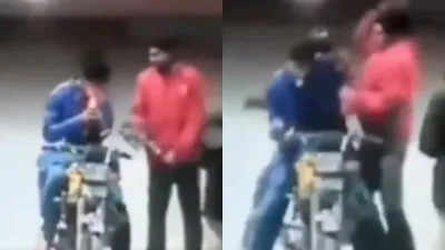 Employees who came to the petrol pump with a minor talk will be surprised by the employees who beat fiercely