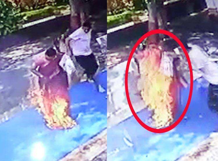 The woman suddenly worshiped in the temple after she saw