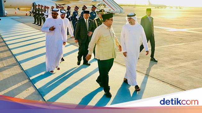 Prabowo, who arrives in Abu Dhabi, will meet President MBZ