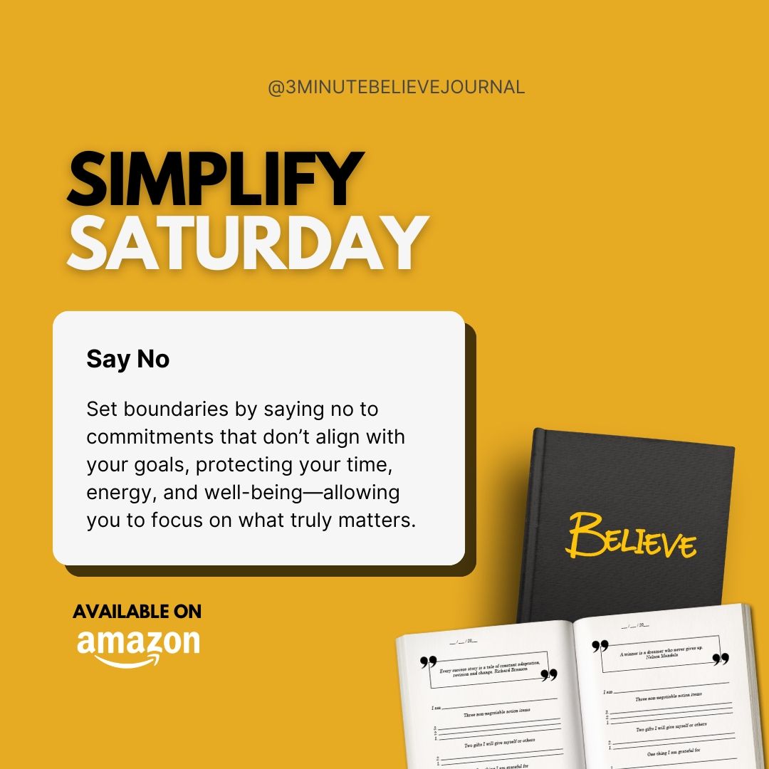 Say No Every “no” to something misaligned is a “yes” to what… – ryan