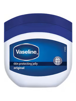 Vaseline: Traveling of oil pits to the skin