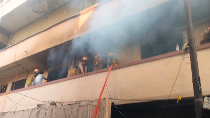 Burn from short circuit in electronic equipment factory