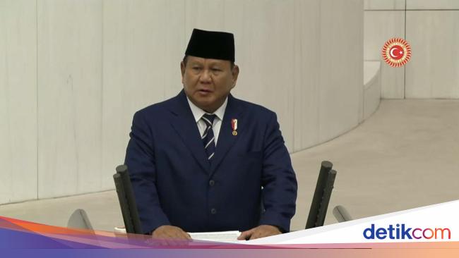 When Prabowo Grogi first speech before the Turkish Parliament