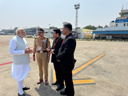 Special picture, strong message: PM Modi’s serious crackled at the airport underlined ‘zero-tolerance’ on law and order