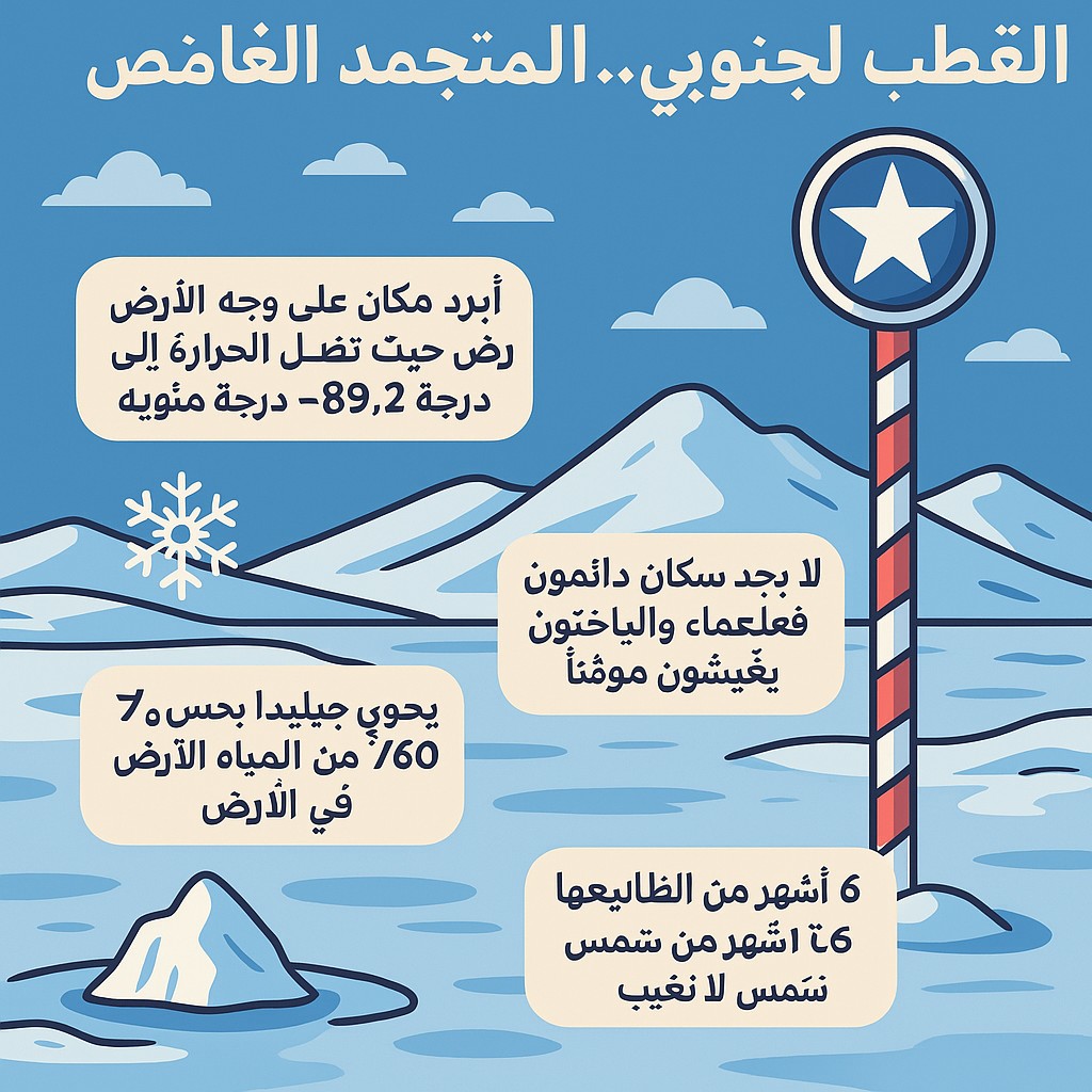 ** القطب الجنوبي.. العالم المتجمد الغامض! ** هل تعلم أن القطب الجنوبي هو أبرد … – ryan