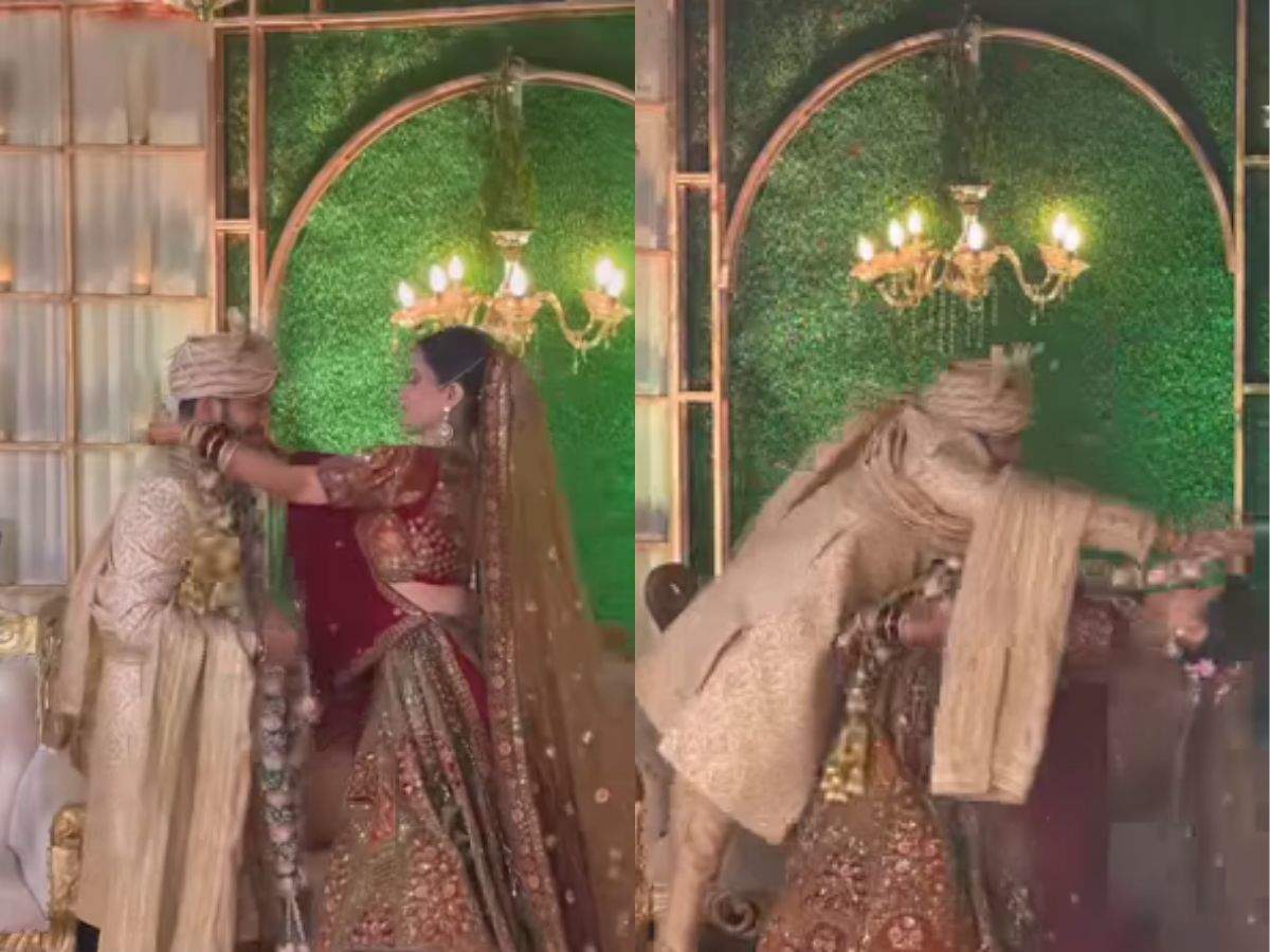 The groom was about to wear the bride during the wedding, the bride of Varmala remembers yoga! Did something that has flown everyone’s senses away