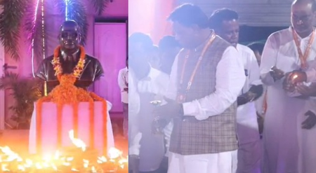Odisha: On the eve of Ambedkar Jayanti, BJP leaders paid tribute to baby Saheb by relieving a lamp