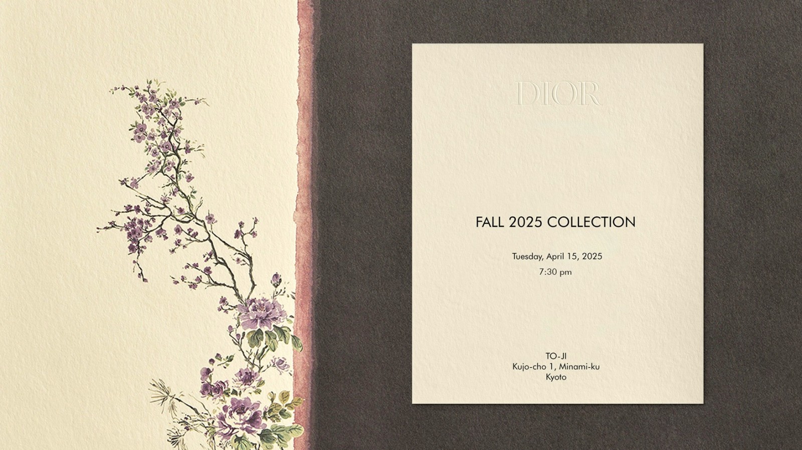 Watch directly Dior for Fall 2025 from Kyoto, Japan – ryan