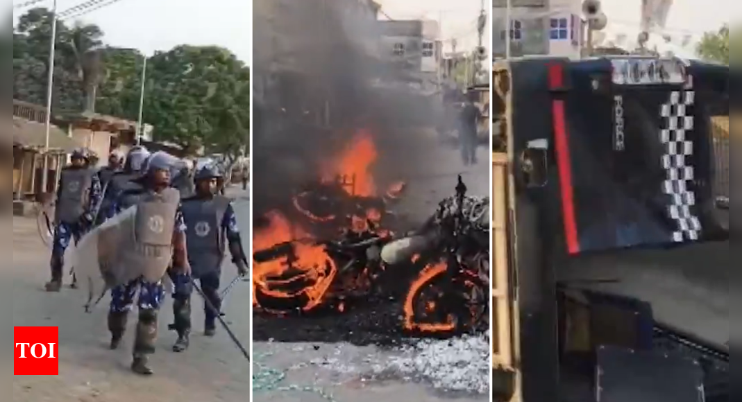 Fresh violence erupts in Bengal: Police vehicles torched, many injured