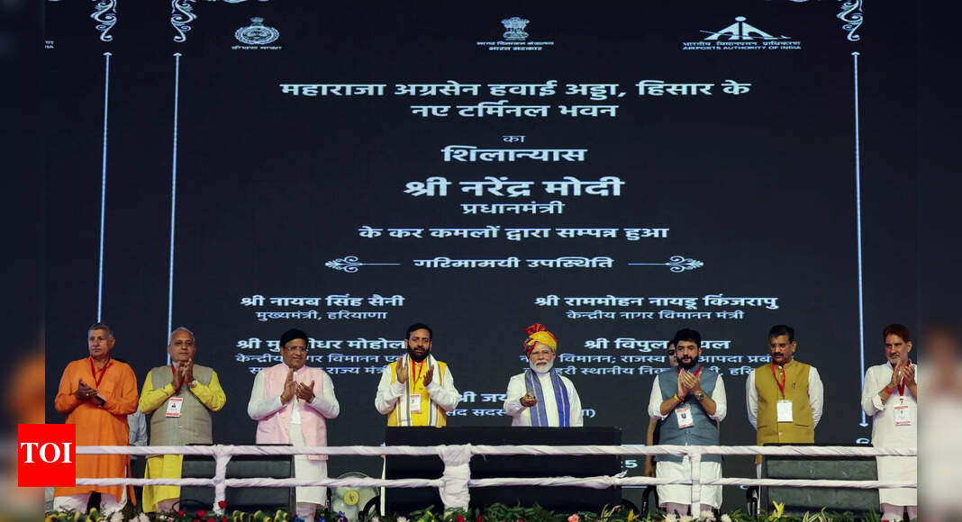 PM lays foundation stone for new terminal at Hisar airport