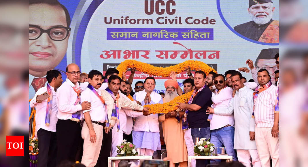 Uttrakhand CM Pushkar Singh Dhami Honored by Dr Br Ambedkar Mahamanch for Implementing UCC