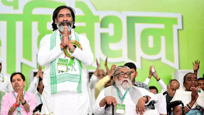 Jharkhand Politics: Hemant, who became the president of Jharkhand Mukti Morcha, Shibu Soren was selected as Founder -Protection -Hemant Soren Take JMM starring JMM 2029 election victory
