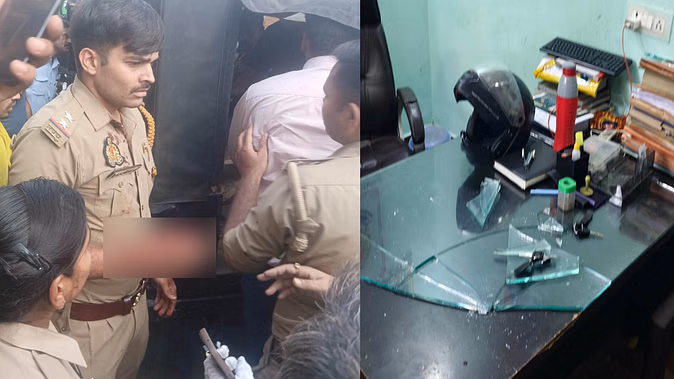 The thumb of the inspector was accused of assaulting the police post.