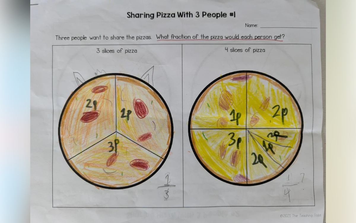 Dad Stumped Over Daughter’s Second-Grade Math Homework About Pizza – ryan
