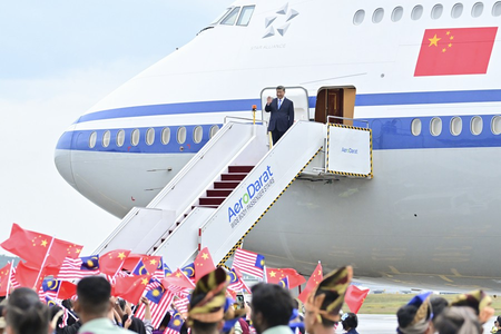 XI Chinfing released a written speech at Kuala Lumpur International Airport