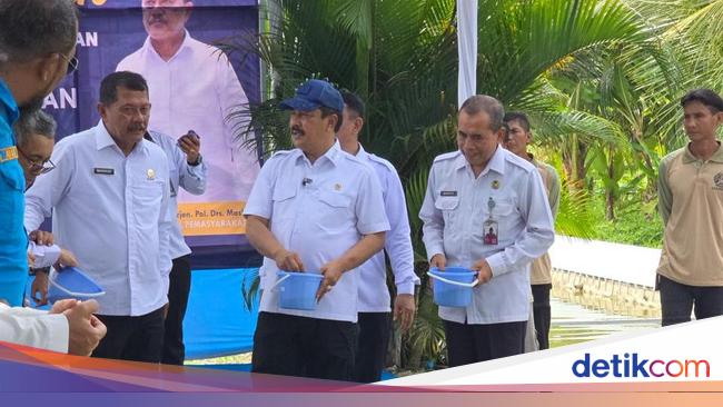After harvesting rice with inmates, Minister Agus Fish has brought into Nusakambangan Open Lapas