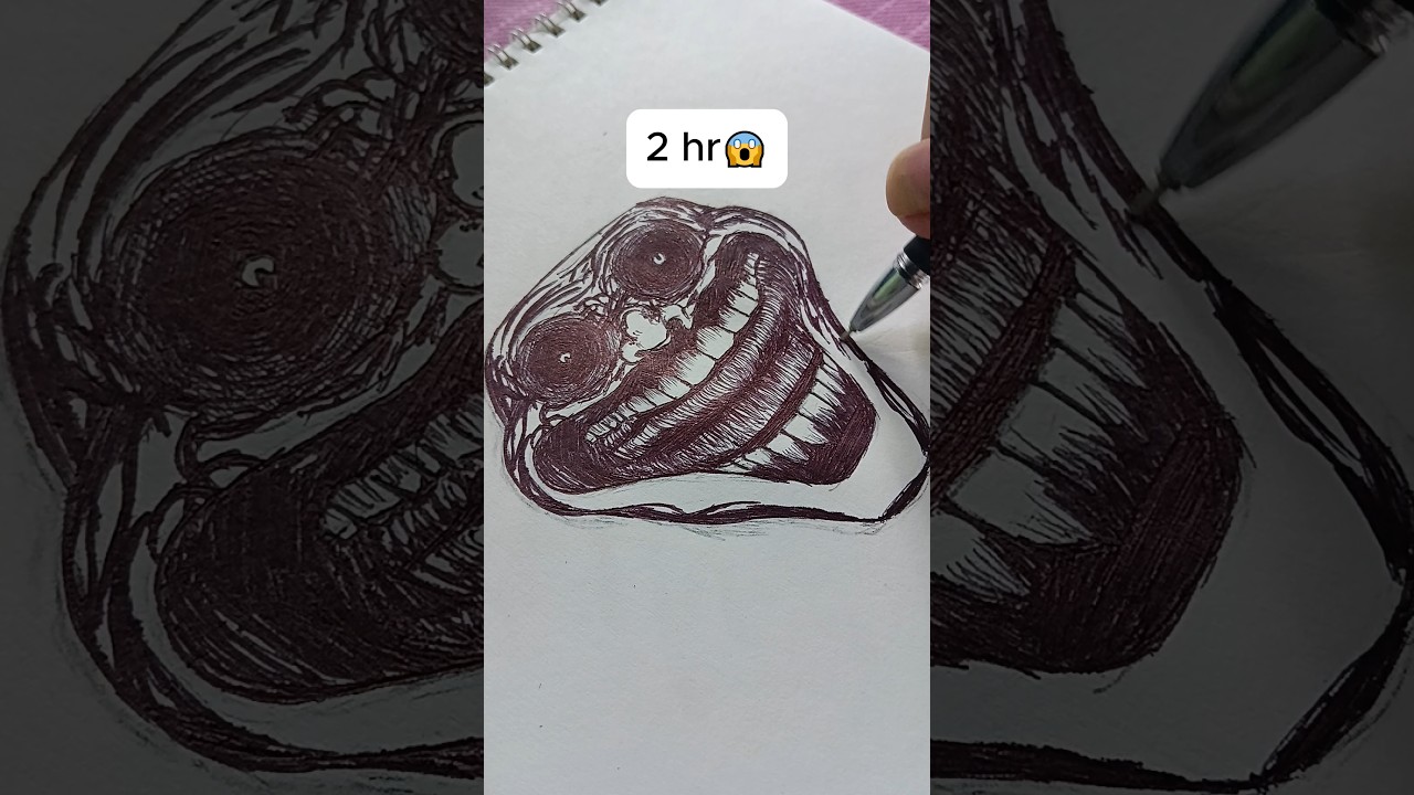 Troll face Drawing 5sec, 30 min and 2hours😱 #shorts #drawing – ryan