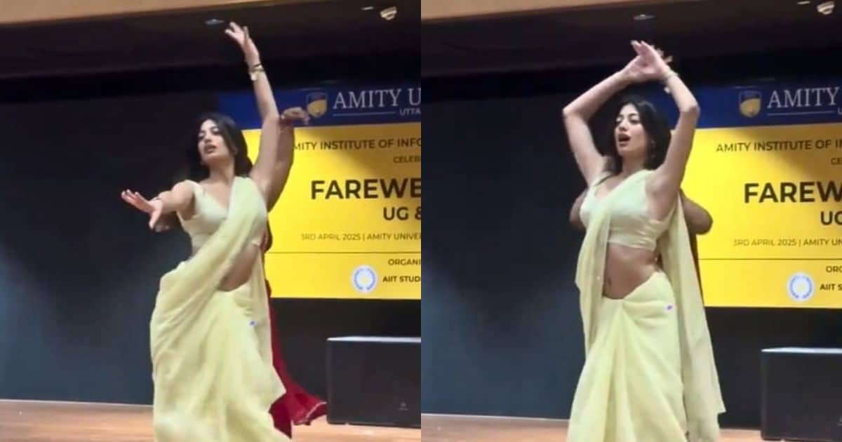 There was a farewell function in college, the students wore incredible dance with Saree, the right debate on social media!