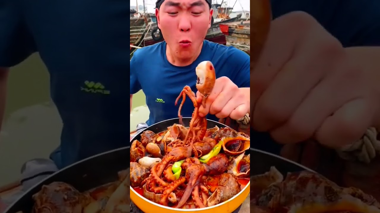 Chinese fisherman cooking and Eating fresh seafood… – ryan