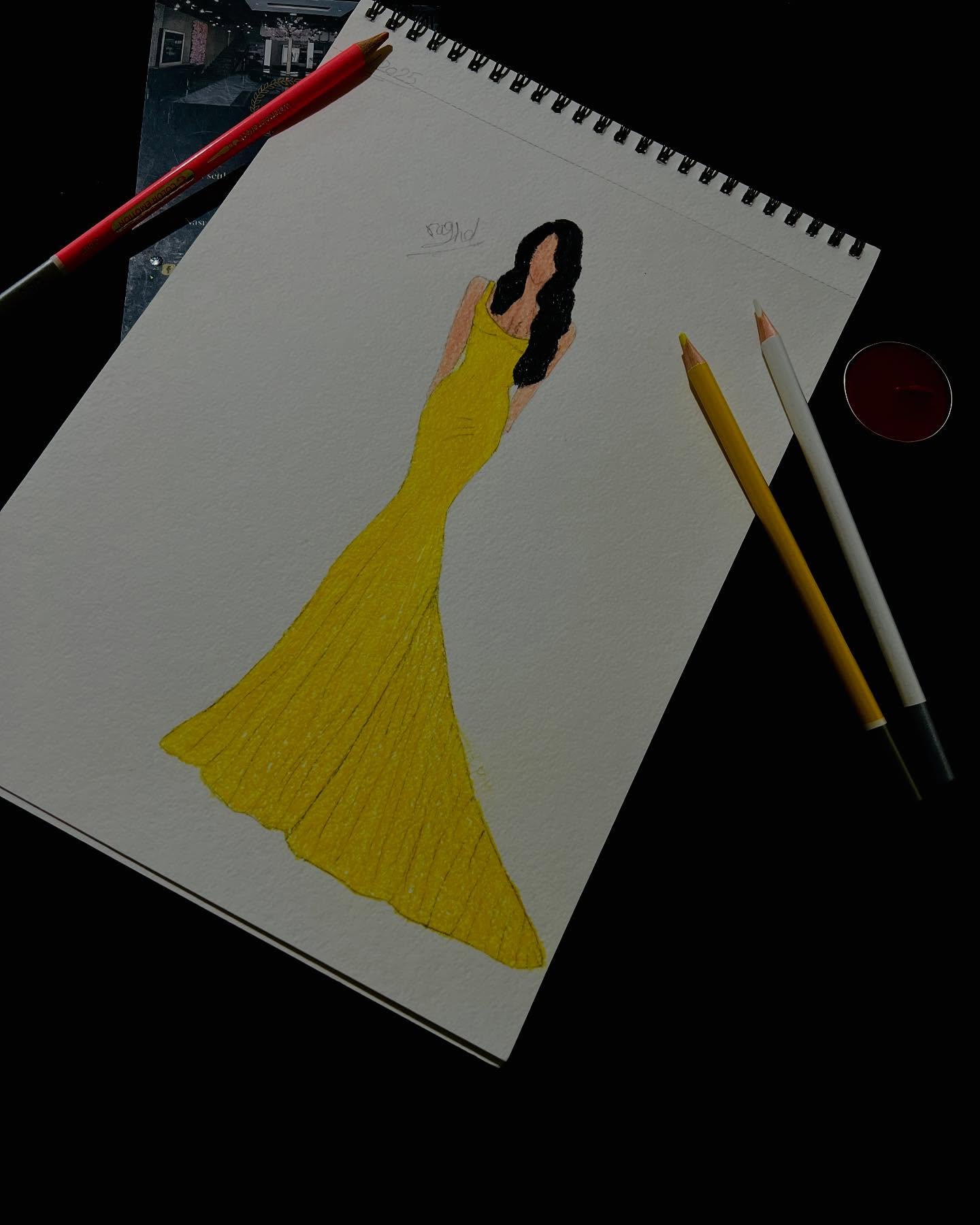 @alyceparis #yellow#alyceparis#fashionillustration #fashiondrawing #fashionske… – ryan