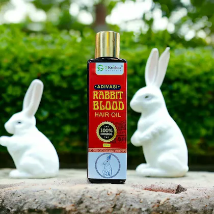 Hair oil made from rabbit blood?