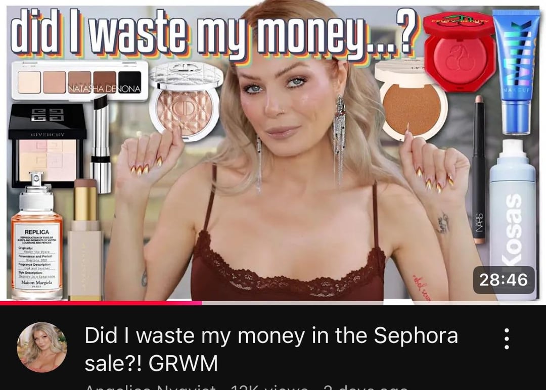 “Regrets” videos from the Sephora sale are rolling out. – ryan