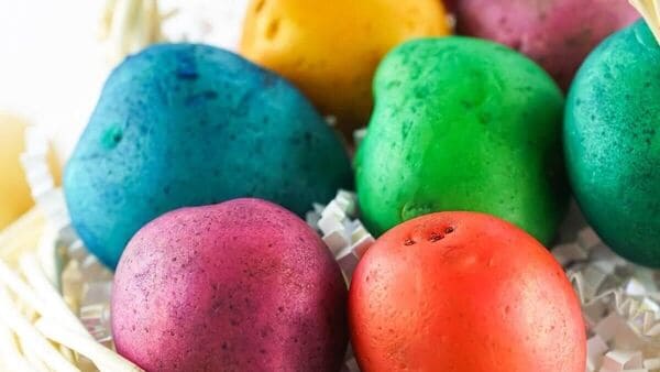 In photos: cooked, baked … and now painted potatoes take over Easter eggs over 2025 as prices rise