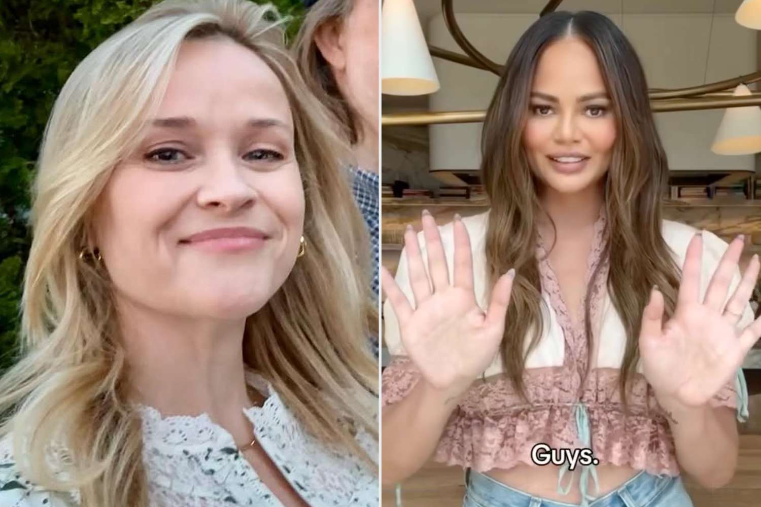 Reese Witherspoon and Chrissy Teigen Are Wearing Lace Blouses – ryan