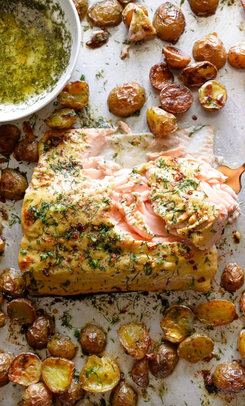 Sheet Pan Salmon with Dill Potatoes Recipe – ryan