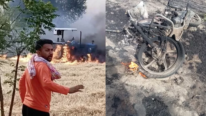 Punjab News: Bike falls into the burning wheat field in Ferozepur, live burnt 9th student; Second friend’s condition critical – bicycle fell into a burning wheat field in Ferozepur 9th class student who is alive in critical condition